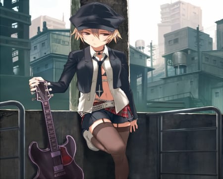 Guitar Idol - idol, guitar, anime, newest, girl, beauty, wall