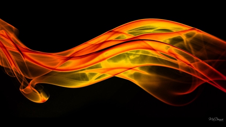 Smokin Hot - flame, hot, glass, yellow, smoke, orange, firefox persona, fire