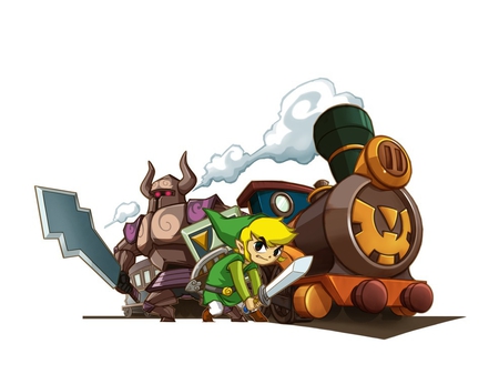 The legend of zelda spirit tracks - train, zelda, toon link, video games, spirit tracks