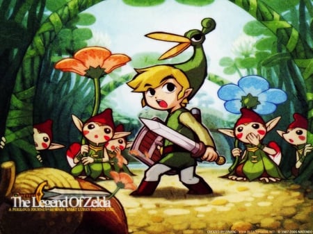 What's that noise?-The legend of zelda Minish cap - toon link, forest, ezlo, video games, zelda