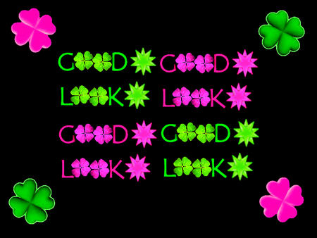 my lucky neon - lucky, green, neon, lime, labrano, pink, good, luck