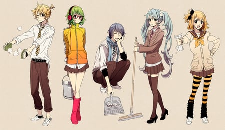 Vocaloid - gumi, vocaloid, kagamine rin, anime, hatsune miku, vocaloids, originak vocaloid