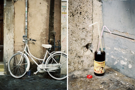 Flavour of Rome - pic, europe, photo, bike, straw, flavour, bottle, image, cap, rome, drink, photograph, refreshment, picture, bicycle, italy, wall, wallpaper