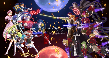 End of the Golden Witch - stakes of purgatory, beatrice, umineko no naku koro ni, ronove, golden witch, anime, lambdadelta, dlanor a knox, ushiromiya battler