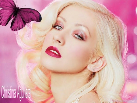 Christina ;) - forever, beautiful, singer, blonde, sunshine, entertainment, pink, music, deep, christina aguilera, butterfly