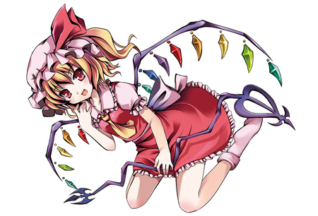 Flandre Scarlet - touhou, flandre scarlet, hat, blonde hair, girl, cute