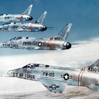 Four F-100C Supersabres