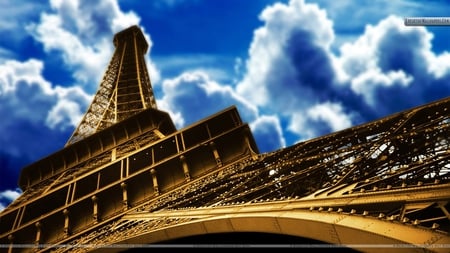 Eiffel Tower Paris Closeup Picture - paris, close up, photography, eiffel tower