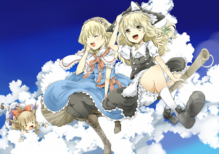 Alice Margatroid - touhou, ibuki suika, touhou girls, cute anime, anime, alice margatroid