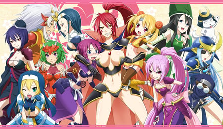 Sengoku Squad - girls, beauty, sengoku, wall, samurai, anime, tv show