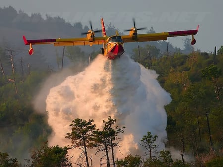 HYDROPLANE - aircraft, water, hydroplane, fire