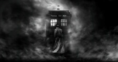 The Doctor - smoke, black and white, awesome, dr who