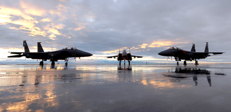 F-15 Trio - f15, plane, f-15, eagle, jet, mcdonnell, douglas