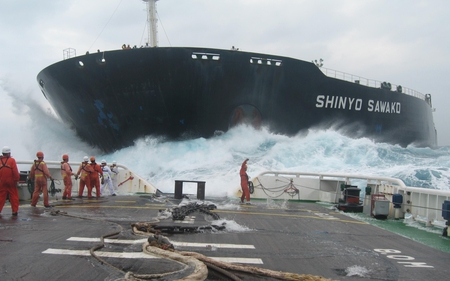 close call - vehicle, ship, ocean, photography, water, military, boat