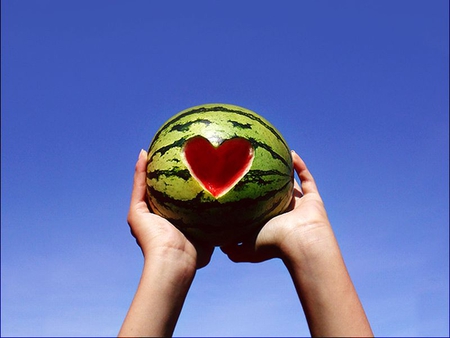 Heart - picture, watermelon, cool, heart