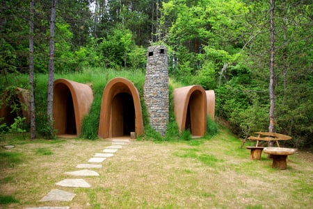 Hotel in the forest - trees, incredible, holiday, interesting, hotel, forest, bulgaria, rest, greenery