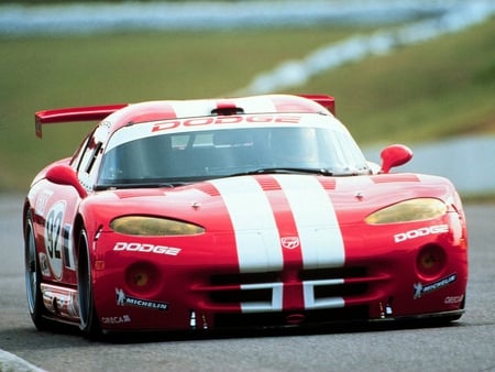 dodge viper race car - american, muscle car, race car, four wheels