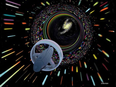 wormhole - distant galaxy, probe, warp speed, space travel