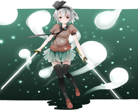 Konpku Newest - touhou, pc, beauty, game, konpaku, classic, girl, samurai