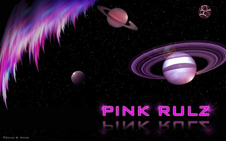 World of Pink - widescreen, space, universe, pink, dark