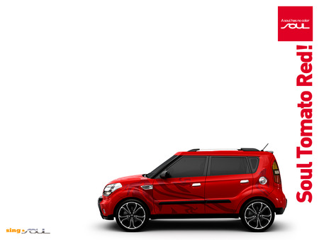 Kia Soul in Tornado Red - soul, kia, tornado red