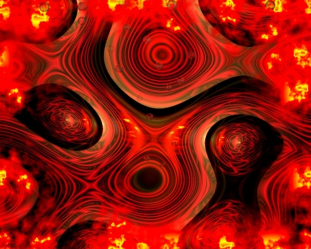 Lava flow - lava, abstract, hot, red, 3d, fire