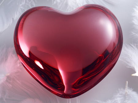 Heart - heart, red, valentines day, love, glass