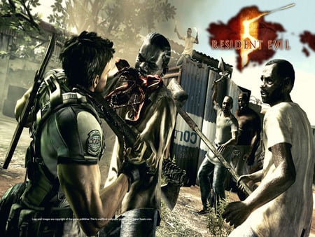 A little help here! - resident evil, resident evil 5, zombie, chris redfield