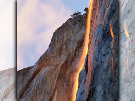 Yosemite Falls at Twilight 1 - national park, waterfalls, scenery, photography, anon, landscape, sierra nevada range, photo, josh anon, california, yosemite