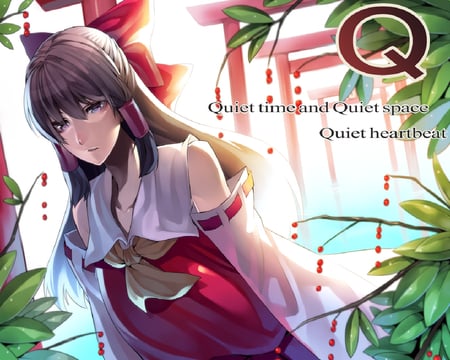 Hakurei Pretty - touhou, reimu, beauty, wall, game, new, classic, girl