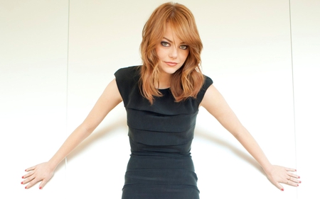 Emma Stone - red hair, emma, emma stone, black dress, stone, redhead