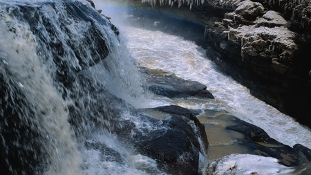 Rolling - fast, falls, river, water, down, rock, waterfalls