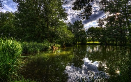 Lake Beauty-4 - beauty, sky, lake, trees, reflection, rocks