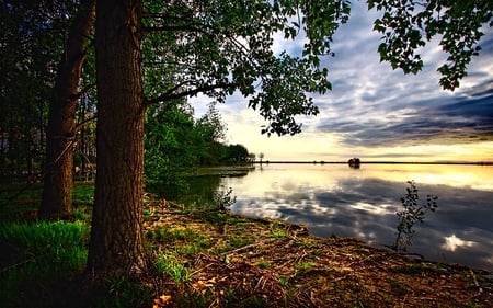 Lake Beauty-6 - beauty, sky, lake, trees, reflection, sunrise