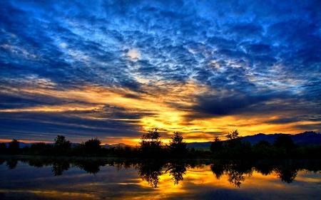 Lake Beauty-10 - beauty, sky, lake, trees, reflection, sunset