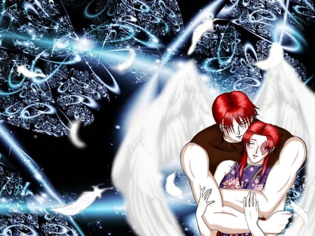 My Angel - anime, romance, wings, couple