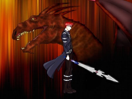 Dragon's rage - action, anime, dragon, sword fighter