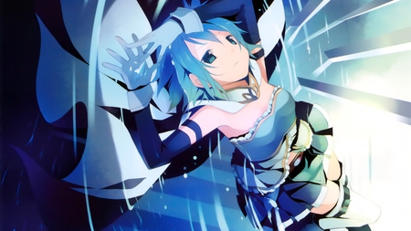 Miki Sayaka - mahou shoujo madoka magica, beauty, sexy, hot, miki sayaka, anime girl, stunning, blue hair, pretty, tagme, beautiful, cute, short hair