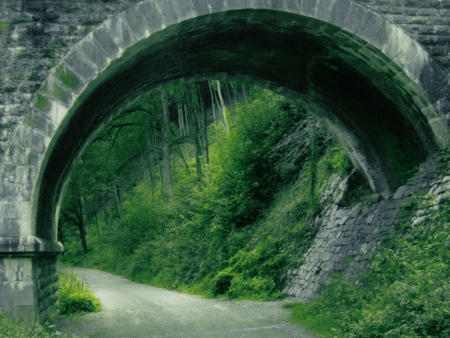 country bridge - manmade, green, photography, beauty, scenic, country, bridge