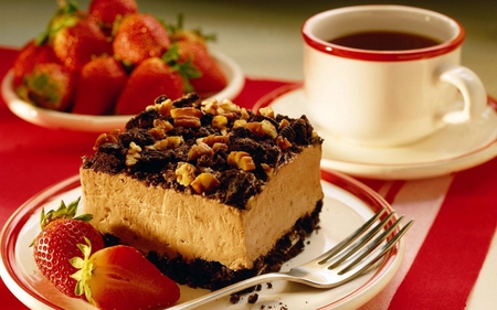 Lip-Smacking Dessert for You - strawberries, dessert, tasty, lip-smacking