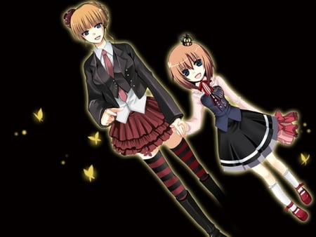 Beatrice and Maria - ushiromiya maria, short hair, anime, girl, beatrice, blonde hair, umineko no naku koro ni