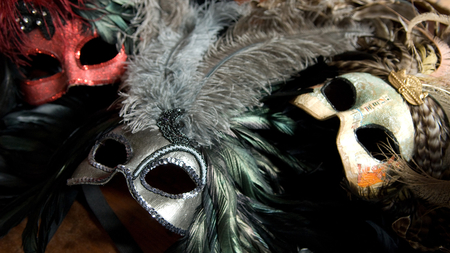 feather masks - abstract, costume, photography, masks