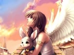 Angel and his bunny