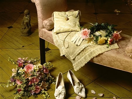 Delicate room - room, interior, flowers, delicate