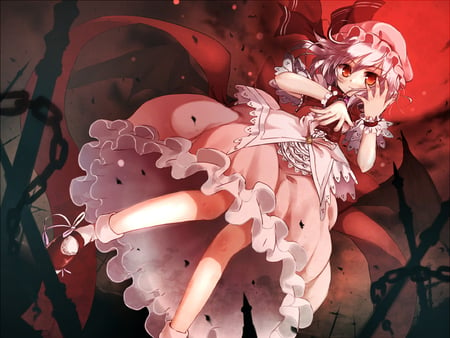 Remilia Scarlet - anime, touhou, cute anime girl, remilia scarlet, red eyes