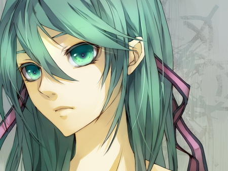 Hatsune Miku - manga, anime, girl, hatsune miku, green eyes, green hair