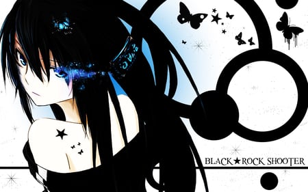 Black Rock Shooter - female, anime, shooter, rock, black