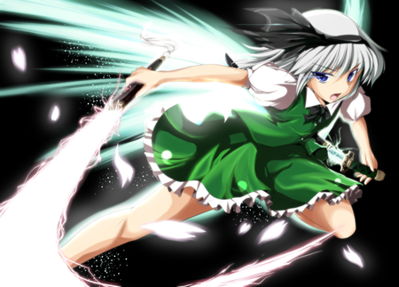 Touhou - touhou, wings of light, youmu, blue eyes