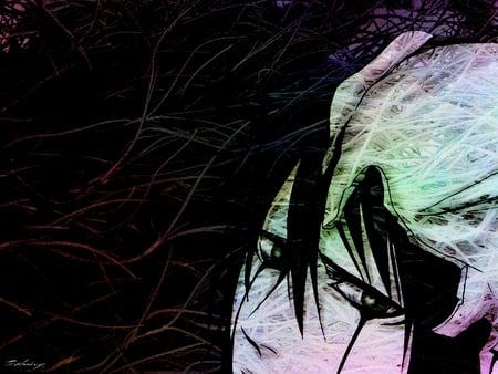 Ulquiorra - male, anime, rainbow, bleach, ulquiorra, black hair, cool, dark