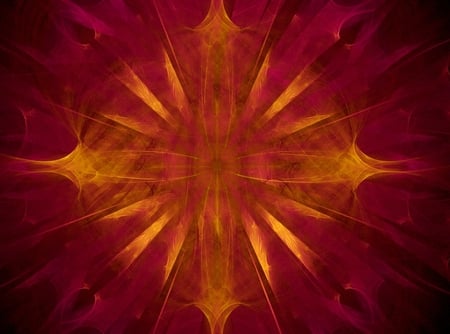 A Splash of Orange - bright, fractal, abstract, fractals, star-shape, orange